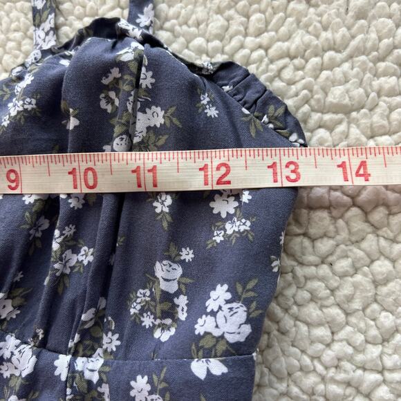 Hollister Blue Floral Strappy Summer Dress Small - Picture 9 of 11